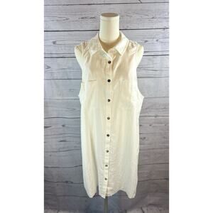 Show Me Your Mumu Beach Cover Up Womens XL White Button Front Sleeveless